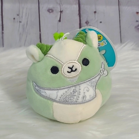 🆕️NWT Squishmallows Official Palmer Green Goat Clip On Collectible Mini Plush - Picture 3 of 13